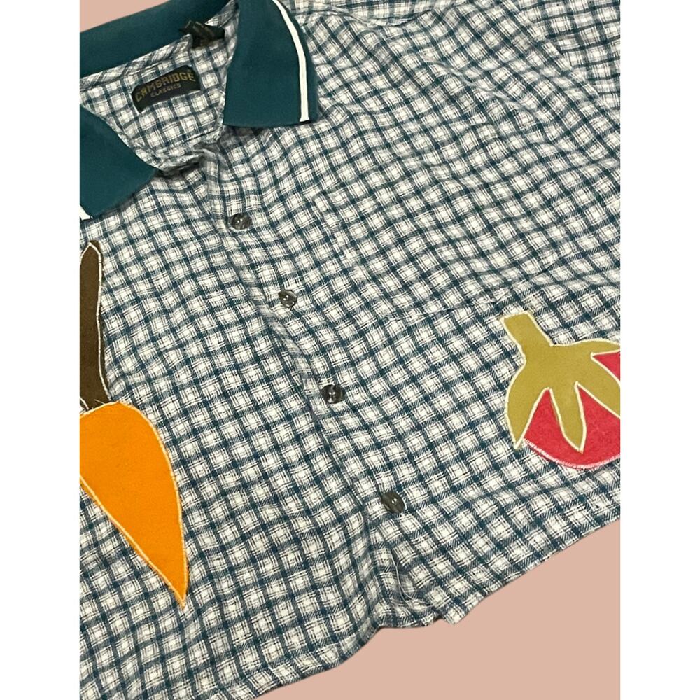 Upcycled Large Cropped Button Down - image 5